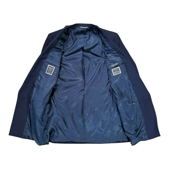 Vtg Christian Dior 39L Monsieur Double Breasted Blue Blazer Gold Button Preppy - Picture 3 of 13